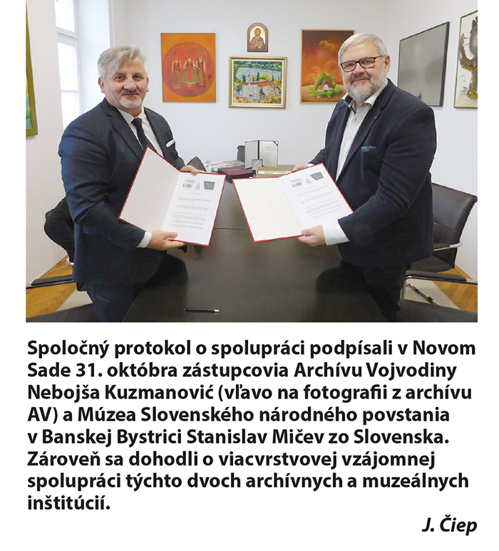 Потписан протокол о сарадњи између Музеја Словачког народног устанка и Архива Војводине
