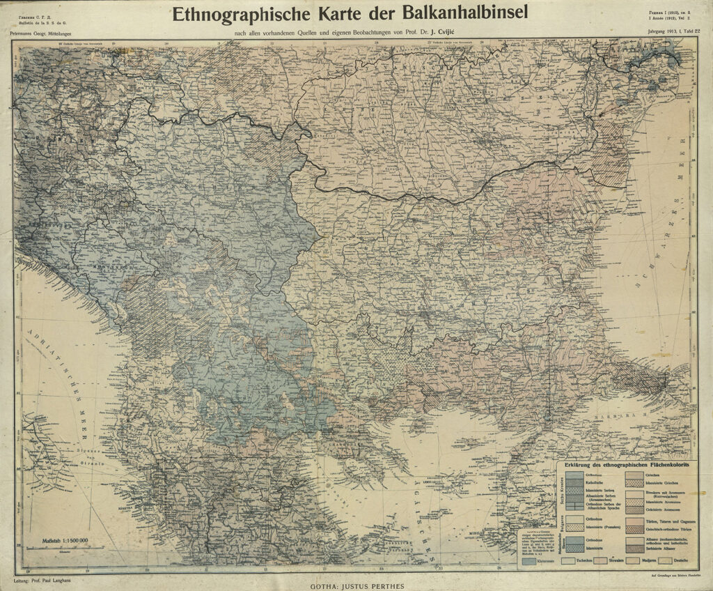 Етнографска карта Балканског полуострва – поклон Архиву Војводине